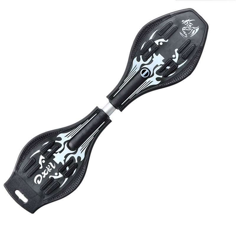 Ampes Waveboard Grey Dragon – Draufsicht auf das Deck