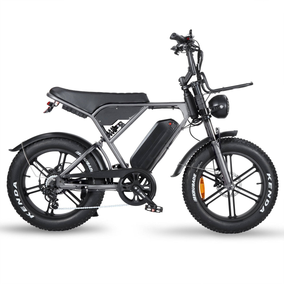 OUXI H9 E-Fatbike – Grau – Seitenansicht von rechts