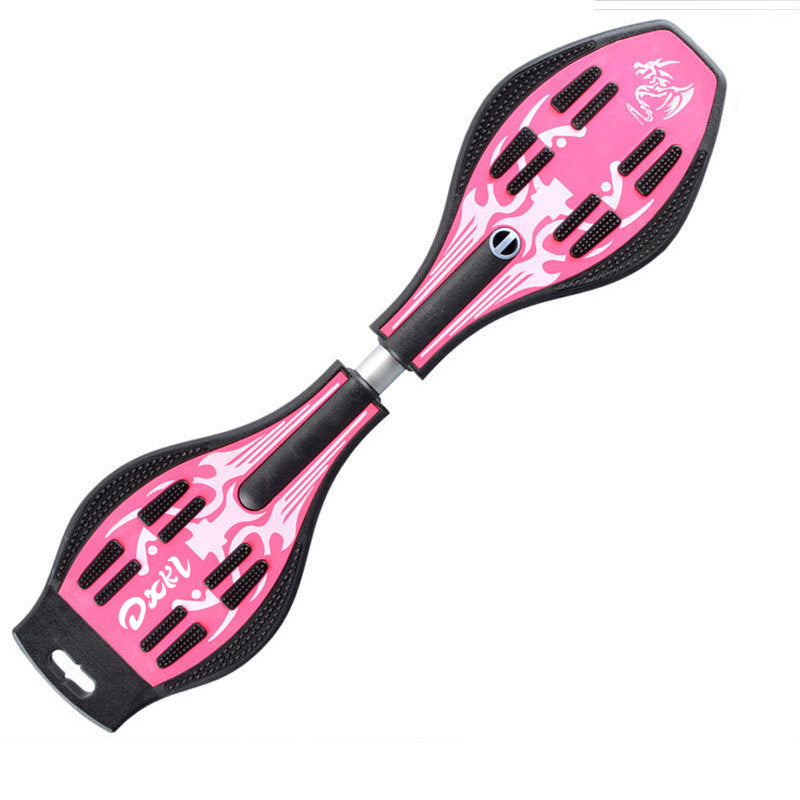 Ampes Waveboard Pink Dragon – Draufsicht auf das Deck