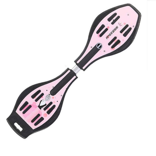 Ampes Waveboard Pink Stars – Draufsicht auf das Deck