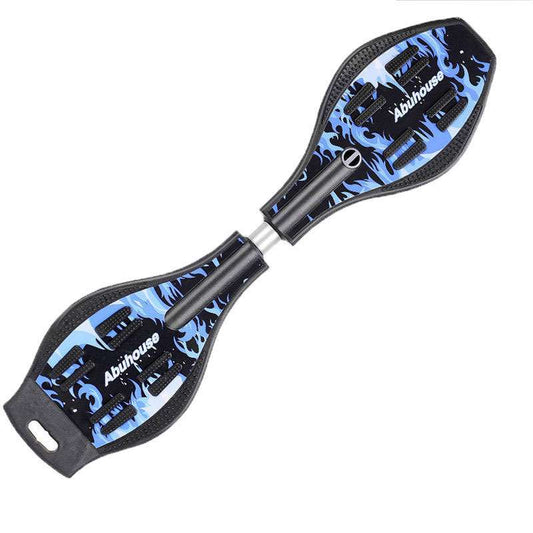 Ampes Waveboard Blue Fire – Draufsicht auf das Deck