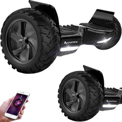 Ampes Offroad-Hoverboard 8,5 Zoll Carbon – Hauptansicht mit Offroad-Luftreifen