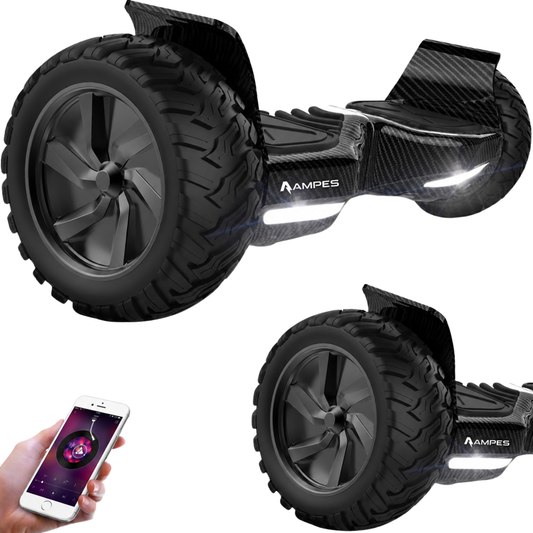 Ampes Offroad-Hoverboard 8,5 Zoll Carbon – Hauptansicht mit Offroad-Luftreifen