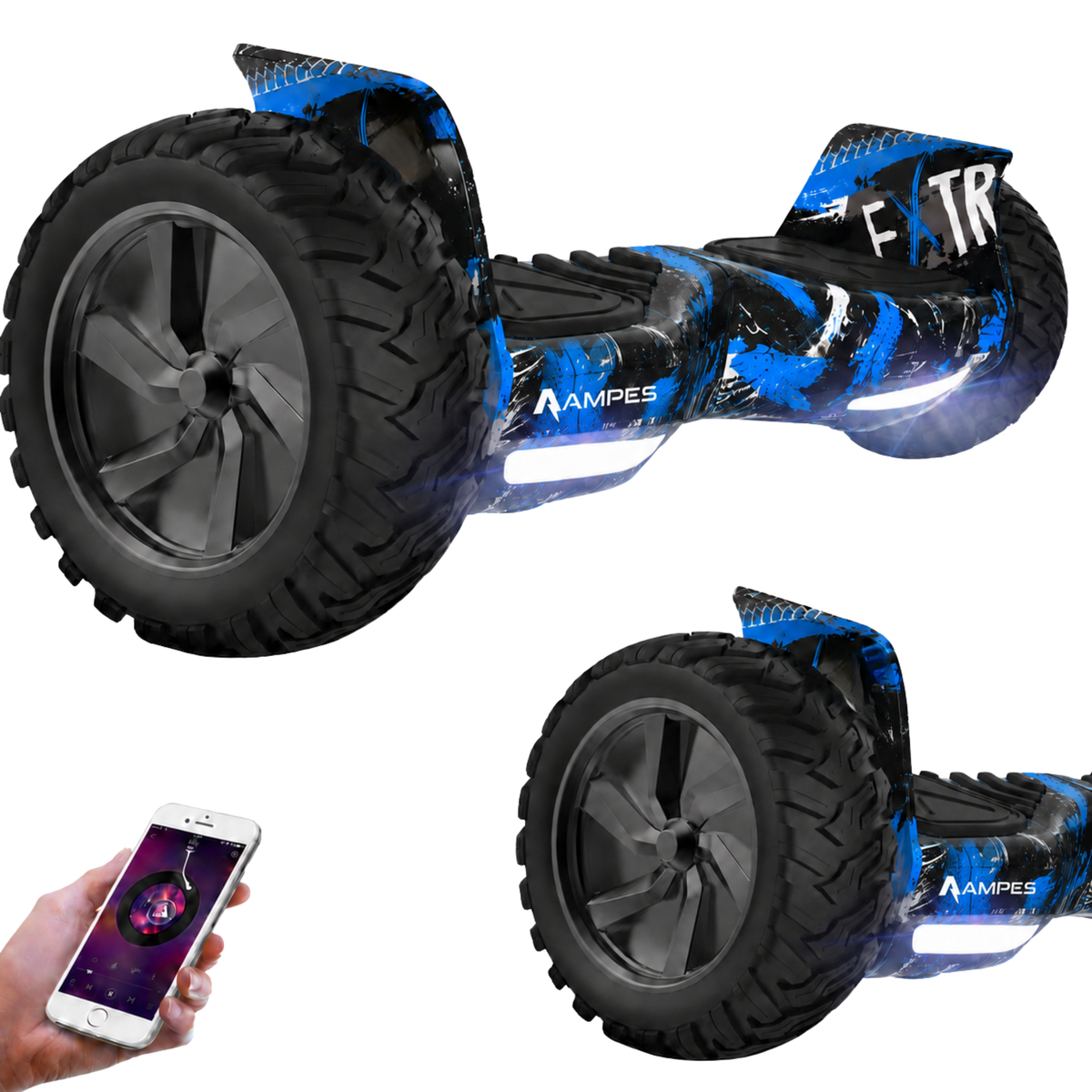 Ampes Offroad-Hoverboard 8,5 Zoll Graffiti – Design Graffiti Blau