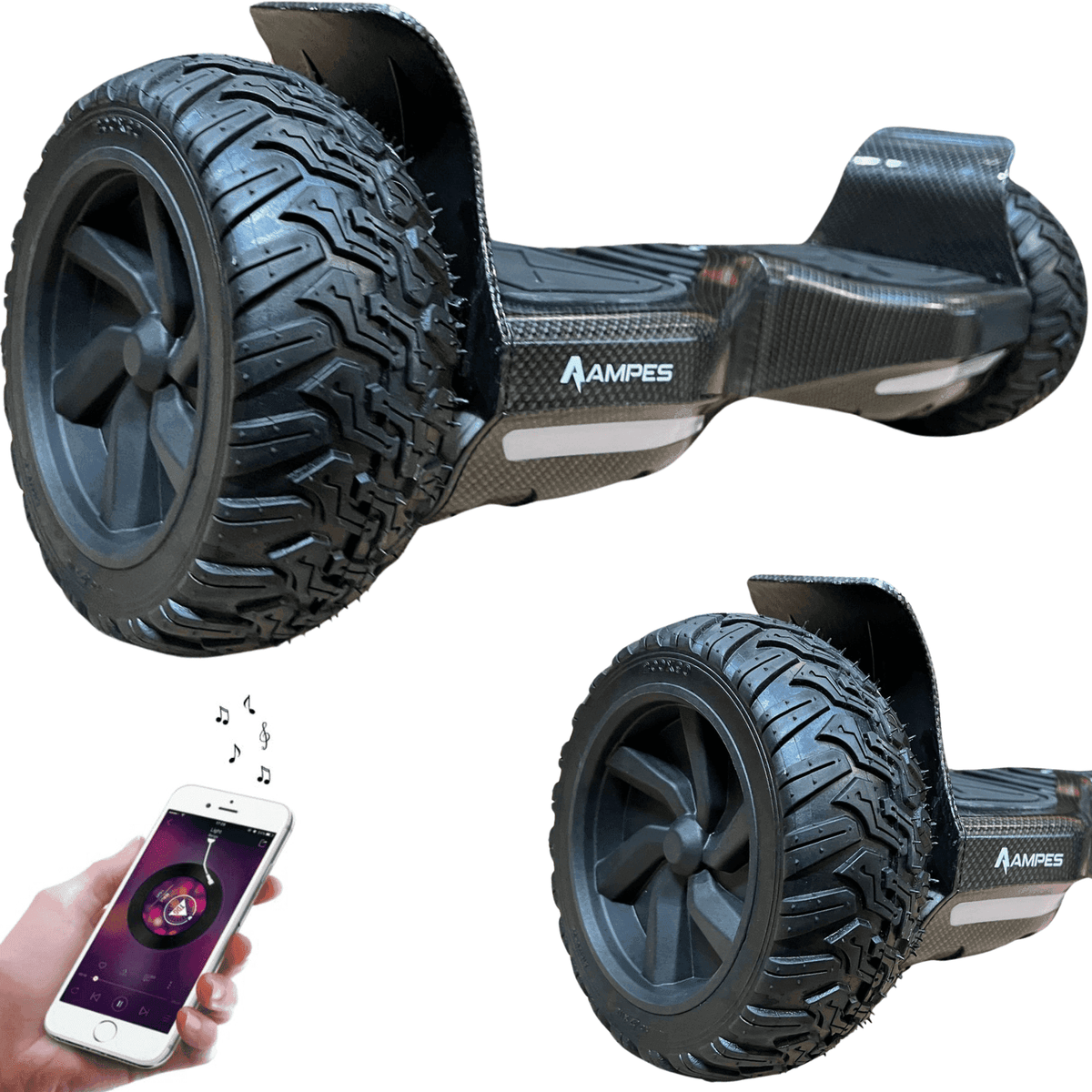 Ampes Offroad-Hoverboard 8,5 Zoll Graffiti Blau – Design Carbon