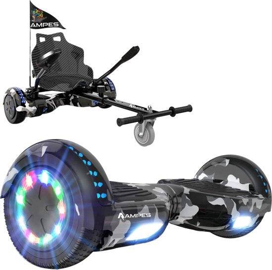 Ampes Hoverboard - Chroom Blauw + Hoverkart