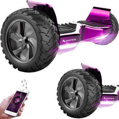 Ampes Offroad-Hoverboard 8,5 Zoll Carbon – Design Chrom Rosa